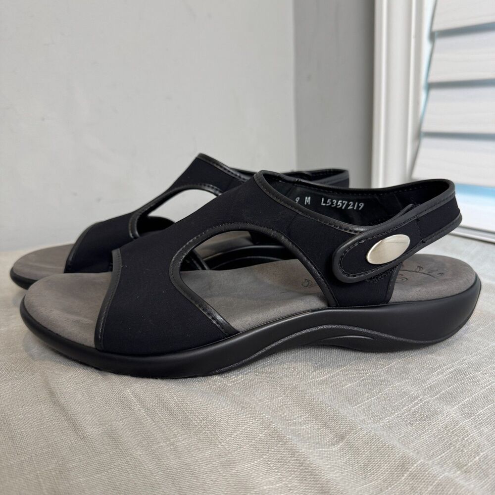 SAS Womens 9M Black Neoprene Velcro Tripad Comfort Walking Sandals L5357219